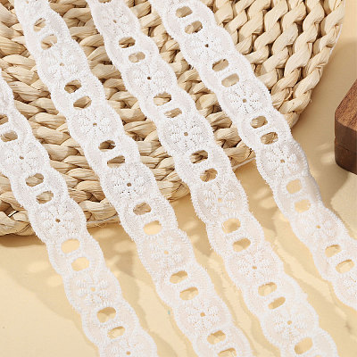 Flower Pattern Cotton Embroidery Lace Ribbon OCOR-CA0001-38A-1