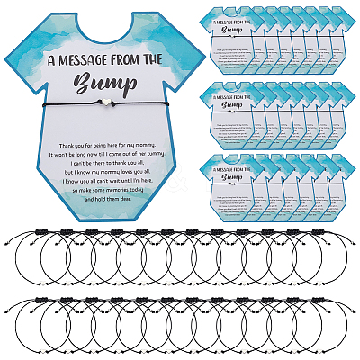 24Pcs Word Printed Paper Bracelet Display Cards BJEW-FG0001-05A-1