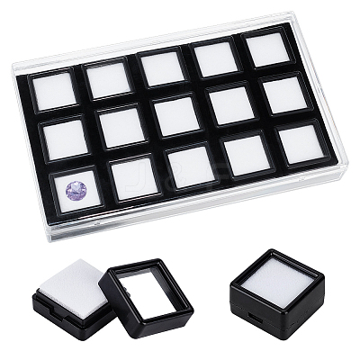 Plastic Diamond Storage Boxes Set CON-WH0092-69-1
