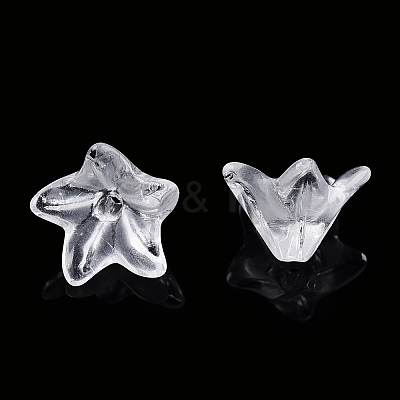Transparent Glass Beads Caps GLAA-A011-09D-1