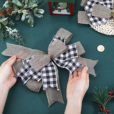 Polyester Big Bowknot FIND-WH0126-414F-1