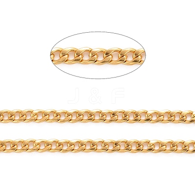 PVD Vacuum Plating 304 Stainless Steel Cuban Link Chains CHS-K016-02B-G-1