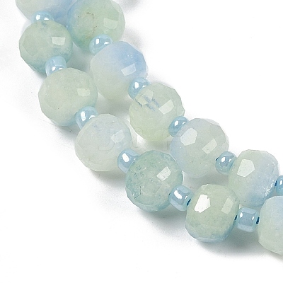 Natural Dyed White Jade Beads Strands G-H057-A22-08-1