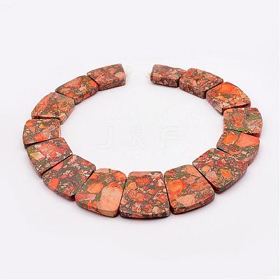 Towanite and Imperial Jasper Graduated Beads Strands G-P296-B04-1
