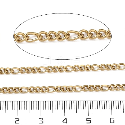 304 Stainless Steel Figaro Chains CHS-G050-04G-1