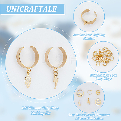 DIY Charm Cuff Ring Making Kit STAS-UN0051-41-1