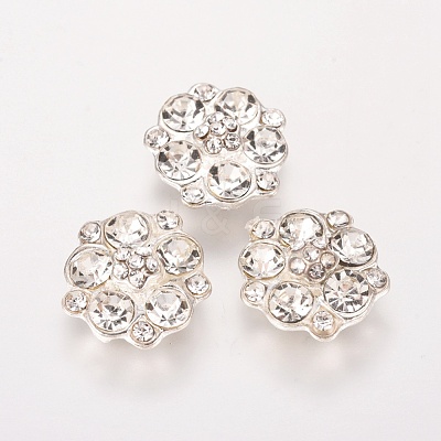 Alloy Rhinestone Cabochons RGLA-WH0004-31-1