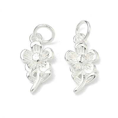 925 Sterling Silver Flower Charms STER-A050-05S-1