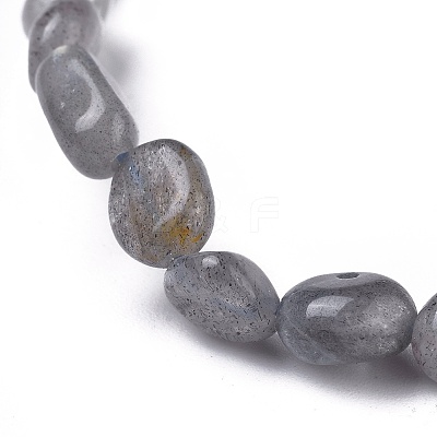 Natural Labradorite Bead Stretch Bracelets BJEW-K213-33-1