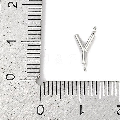 304 Stainless Steel Letter Connector Charms STAS-M108-01P-25-1