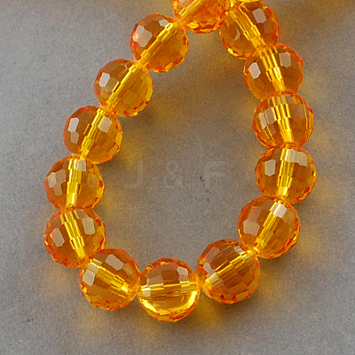 Transparent Glass Bead Strands GLAA-R095-6mm-18-1