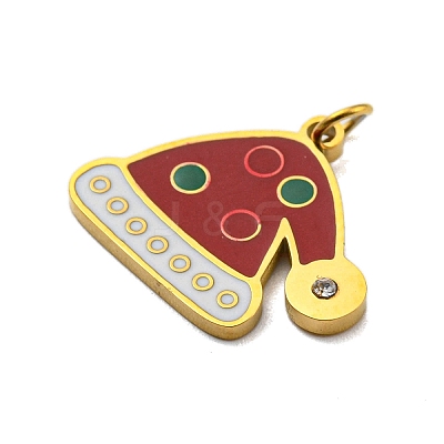 Christmas Theme Ion Plating(IP) 304 Stainless Steel Pendants STAS-O005-01L-G-1