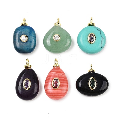 Natural & Synthetic Mixed Gemstone Pendants KK-B157-42-1