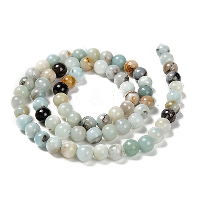 Natural Flower Amazonite Beads Strands Z26N5018-1