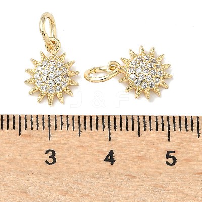 Brass Micro Pave Cubic Zirconia Pendants KK-D386-16G-02-1