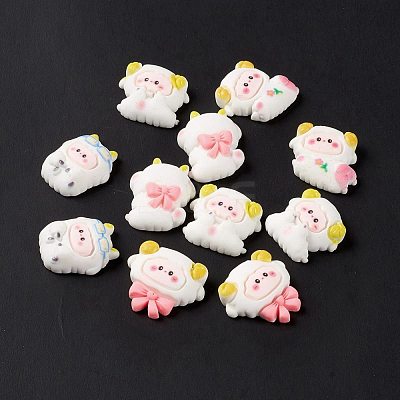 Opaque Resin Cabochons X-RESI-G031-09-1