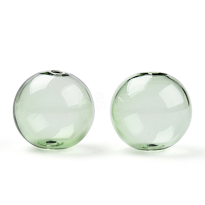 Transparent Blow High Borosilicate Glass Globe Beads X-GLAA-T003-09D-1