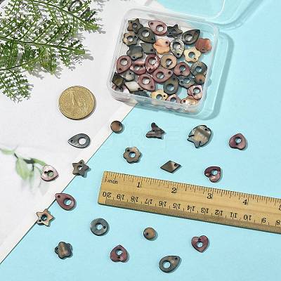 50Pcs Natural Freshwater Dyed Shell Pendants SHEL-FS0001-17-1
