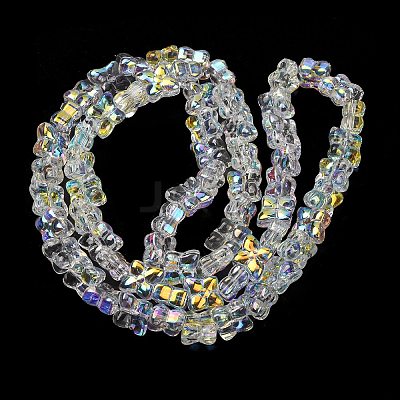 Transparent Glass Beads Strands GL-CBAAE04-02K-1