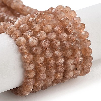 Natural Gold Sunstone Beads Strands G-B088-D18-02-1