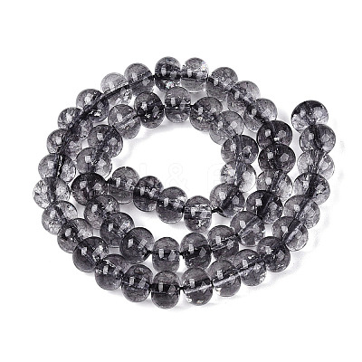Crackle Transparent Glass Beads Strands GLAA-N074-02B-06-1