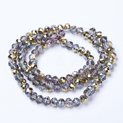 Electroplate Transparent Glass Beads Strands EGLA-A034-T2mm-Z06-1