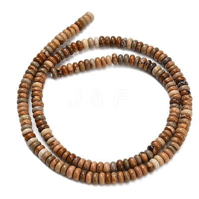 Natural Picture Jasper Beads Strands G-L635-A18-4x2mm-1
