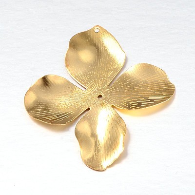 4-Petal Flower Iron Bead Caps IFIN-N3296-10-1
