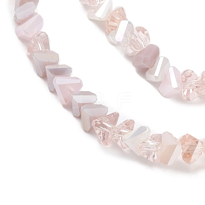 Gradient Color Electroplate Glass Bead Strands GLAA-E042-02E-1