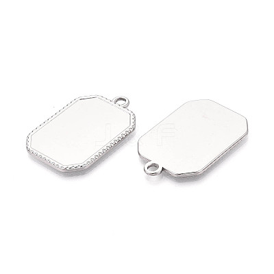 304 Stainless Steel Pendant Cabochon Settings STAS-N108-76P-1