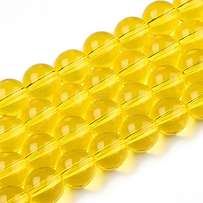 Transparent Glass Beads Strands X-GLAA-T032-T10mm-11-1