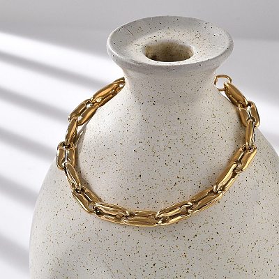 304 Stainless Steel Coffee Bean Chain Bracelets for Women Men BJEW-F488-27G-1
