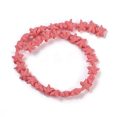 Synthetic Coral Dyed Carved Beads Strands CORA-K009-06A-08-1