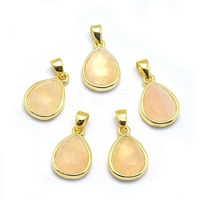 Natural Rose Quartz Pendants G-O176J-09G-1