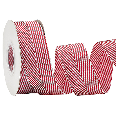 9M Polycotton(Polyester Cotton) Herringbone Ribbon OCOR-WH0093-08A-1