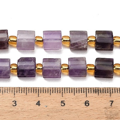 Natural Banded Amethyst Beads Strands G-F833-Q01-01-1