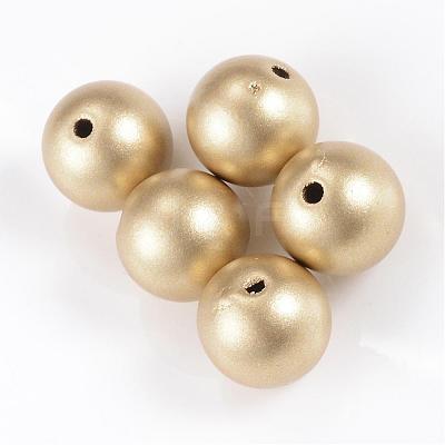 Matte Style Spray Painted Acrylic Beads ACRP-S669-14mm-02-1