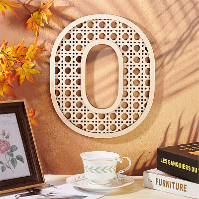 Hollow Wooden 3D Letter Wall Stickers HJEW-WH0043-57O-1