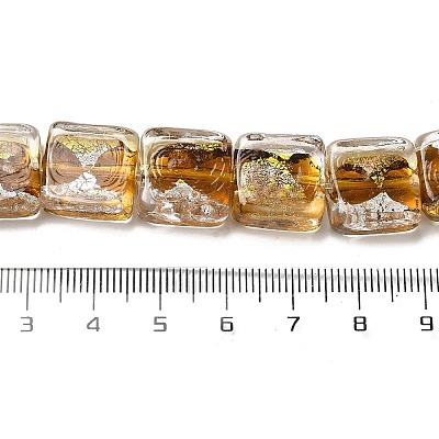 Handmade Gold Foil and Silver Foil Lampwork Beads FOIL-C001-01B-05-1