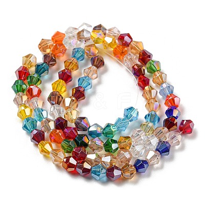 Transparent Electroplate Glass Beads Strands GLAA-F029-2mm-A29-1