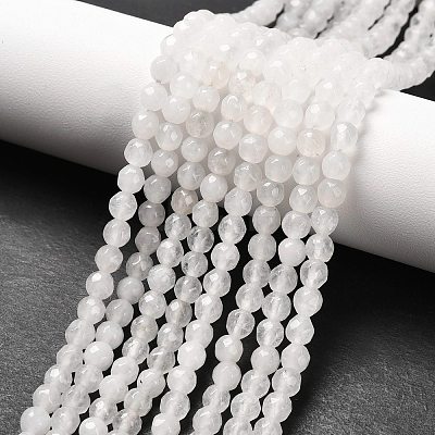 Natural White Jade Bead Strands G-R344-4mm-21-1