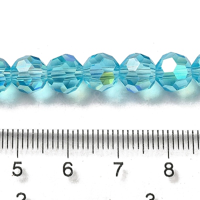 Electroplate Transparent Glass Beads Strands LS-EGLA-A035-T8mm-L08-1