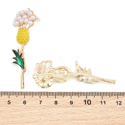 Alloy Enamel Stud Earrings for Women AL-CBA6127-03G-1