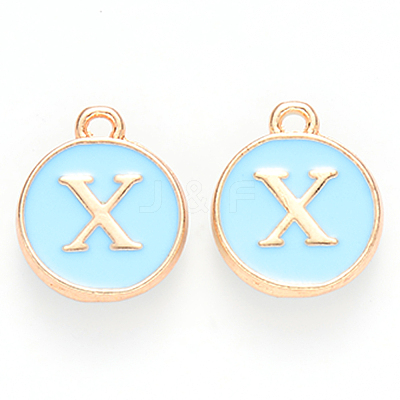 Golden Plated Alloy Enamel Charms ENAM-S118-04X-1