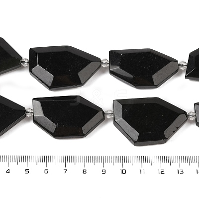 Natural Obsidian Beads Strands G-P548-A01-01-1