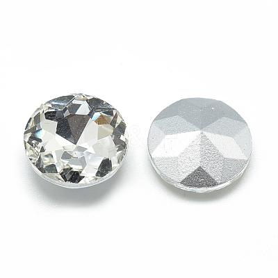 Pointed Back Glass Rhinestone Cabochons RGLA-T029-18mm-01-1