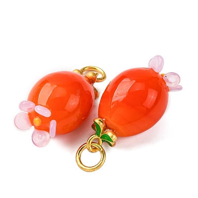Handmade Lampwork Pendants LAMP-Z012-01G-05-1