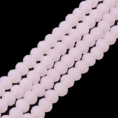 Imitation Jade Solid Color Glass Beads Strands X-EGLA-A034-J6mm-MD02-1