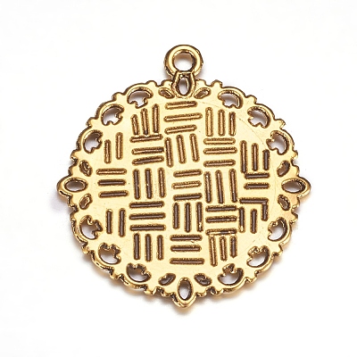 Zinc Alloy Pendant Settings for Cabochon & Rhinestone LS-PALLOY-A15290-AG-FF-1