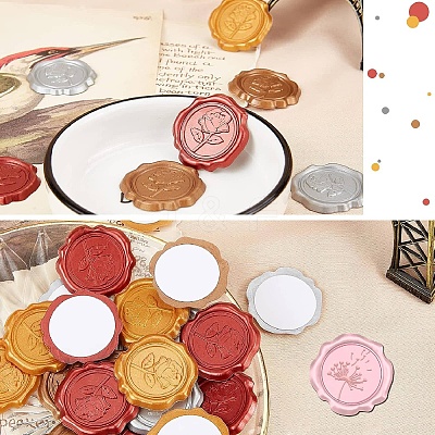 100Pcs Adhesive Wax Seal Stickers DIY-CP0010-70E-1